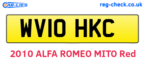 WV10HKC are the vehicle registration plates.