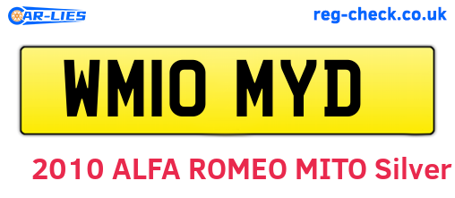 WM10MYD are the vehicle registration plates.