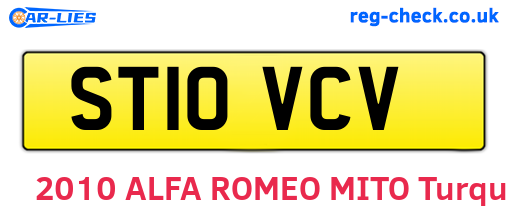 ST10VCV are the vehicle registration plates.