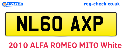 NL60AXP are the vehicle registration plates.