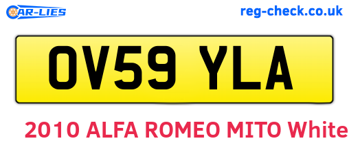 OV59YLA are the vehicle registration plates.