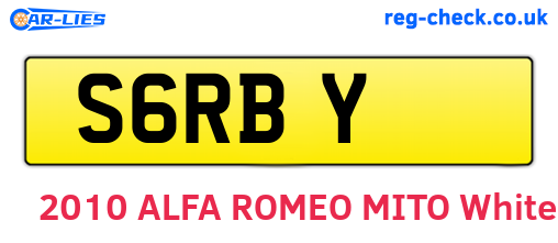 S6RBY are the vehicle registration plates.