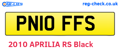 PN10FFS are the vehicle registration plates.