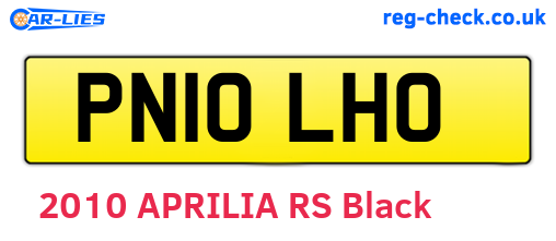 PN10LHO are the vehicle registration plates.