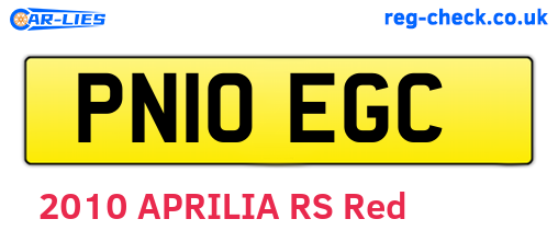 PN10EGC are the vehicle registration plates.