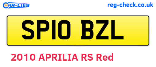 SP10BZL are the vehicle registration plates.