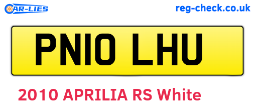 PN10LHU are the vehicle registration plates.