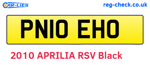 PN10EHO are the vehicle registration plates.