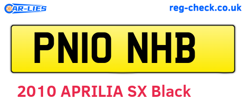 PN10NHB are the vehicle registration plates.