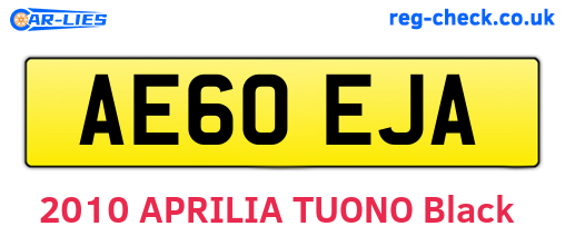 AE60EJA are the vehicle registration plates.