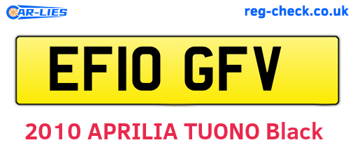 EF10GFV are the vehicle registration plates.