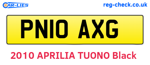 PN10AXG are the vehicle registration plates.