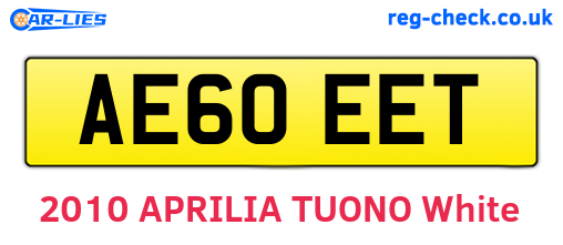 AE60EET are the vehicle registration plates.