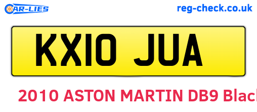 KX10JUA are the vehicle registration plates.