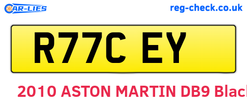 R77CEY are the vehicle registration plates.