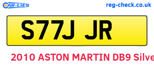 S77JJR are the vehicle registration plates.