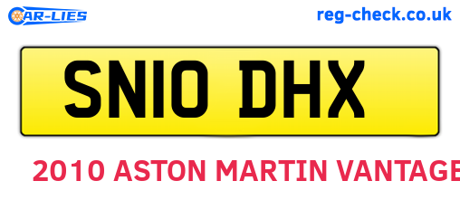 SN10DHX are the vehicle registration plates.