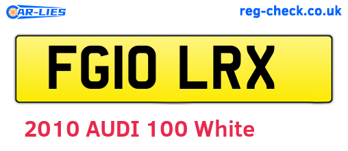 FG10LRX are the vehicle registration plates.