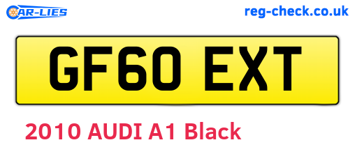 GF60EXT are the vehicle registration plates.