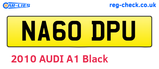 NA60DPU are the vehicle registration plates.