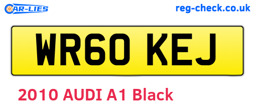 WR60KEJ are the vehicle registration plates.