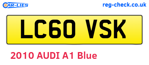 LC60VSK are the vehicle registration plates.