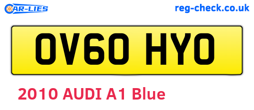 OV60HYO are the vehicle registration plates.