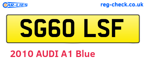 SG60LSF are the vehicle registration plates.
