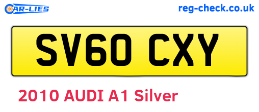 SV60CXY are the vehicle registration plates.