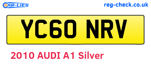 YC60NRV are the vehicle registration plates.