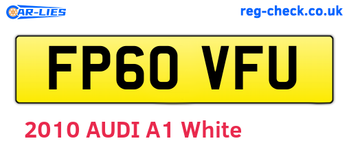 FP60VFU are the vehicle registration plates.