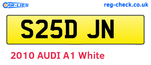 S25DJN are the vehicle registration plates.