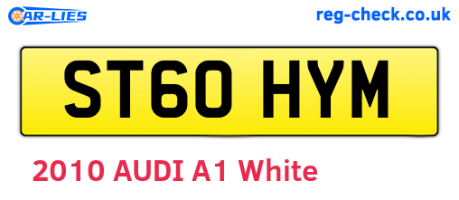 ST60HYM are the vehicle registration plates.