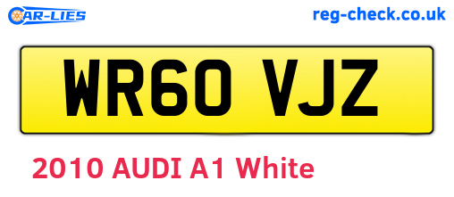 WR60VJZ are the vehicle registration plates.