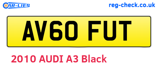 AV60FUT are the vehicle registration plates.