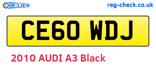 CE60WDJ are the vehicle registration plates.