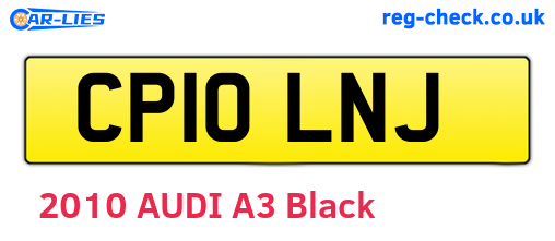 CP10LNJ are the vehicle registration plates.