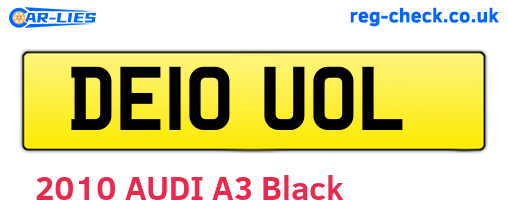 DE10UOL are the vehicle registration plates.