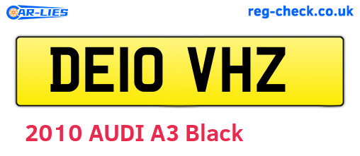 DE10VHZ are the vehicle registration plates.