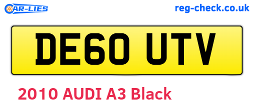 DE60UTV are the vehicle registration plates.