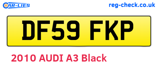 DF59FKP are the vehicle registration plates.