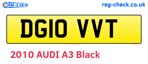DG10VVT are the vehicle registration plates.