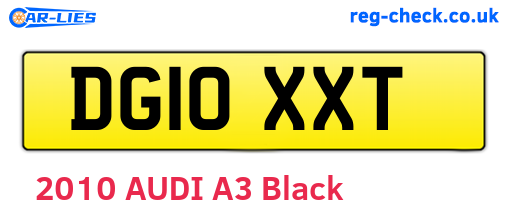 DG10XXT are the vehicle registration plates.