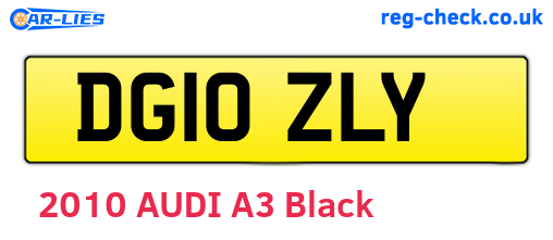 DG10ZLY are the vehicle registration plates.