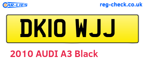 DK10WJJ are the vehicle registration plates.