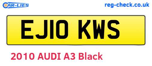 EJ10KWS are the vehicle registration plates.