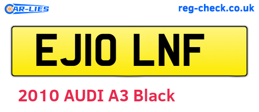 EJ10LNF are the vehicle registration plates.