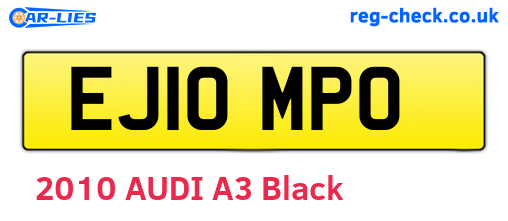 EJ10MPO are the vehicle registration plates.
