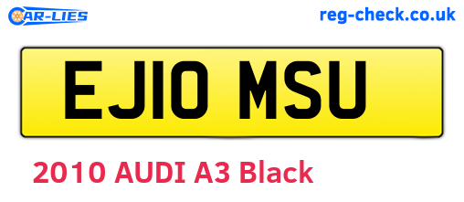 EJ10MSU are the vehicle registration plates.