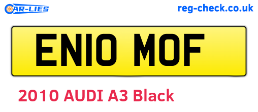EN10MOF are the vehicle registration plates.